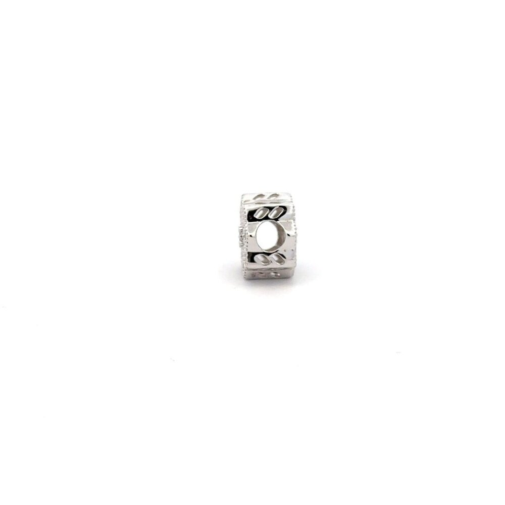 925 Sterling Silver Charm Bead Round Holiday Christmas For Charm Bracelet - Picture 3 of 5